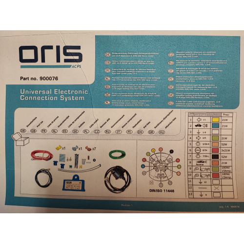 900-076 univerzální elektroinstalace pro tažné zařízení 13-ti pólová 900-076 univerzální elektroinstalace pro tažné zařízení 13-ti pólová